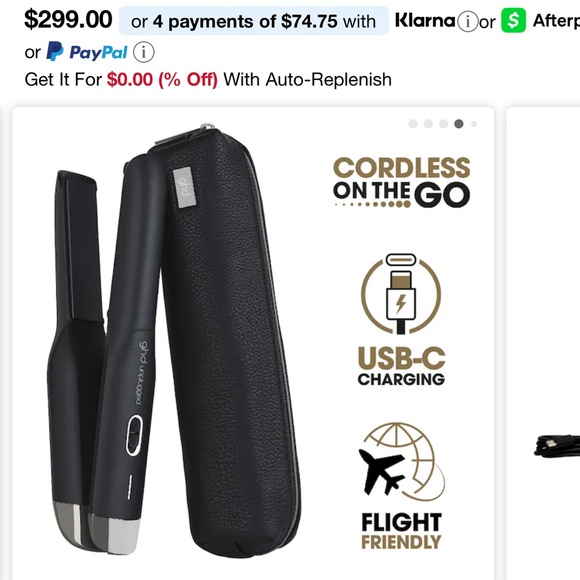 ghd Black Cordless Hair Straightener